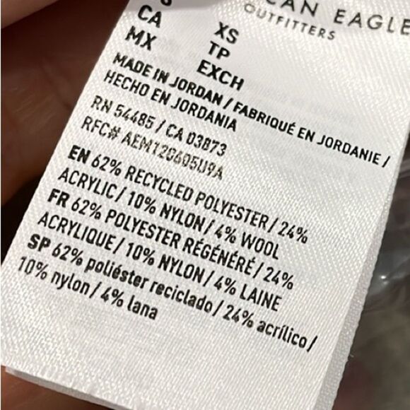 American Eagle Sweater Womens‎ XS Striped Cardigan Cropped Chunky Knit - Picture 6 of 7